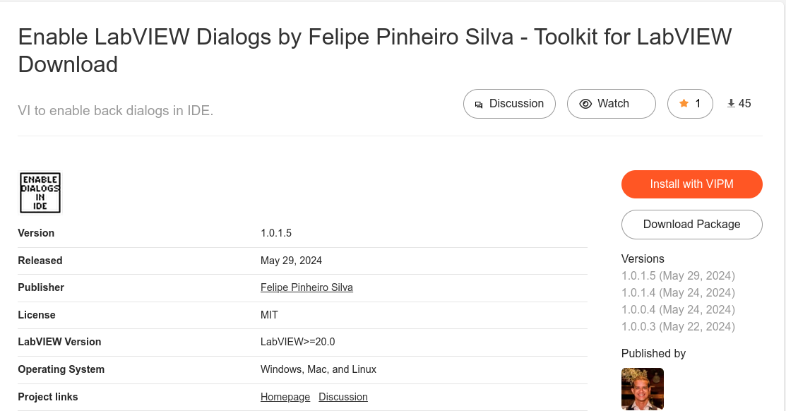 Enable LabVIEW Dialogs