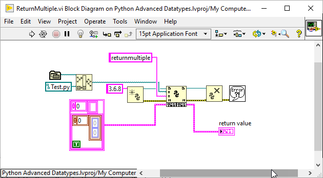 Advanced Datatypes with Python Node in LabVIEW