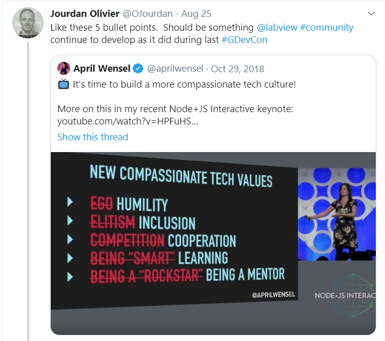 New Compassionate Tech Values
1. Not Ego but Humility
2. Not Elitism but Inclusion
3. Not Competition but Cooperation
4. Not Being Smart but Learning
5. Not Being a Rockstar but Being a Mentor