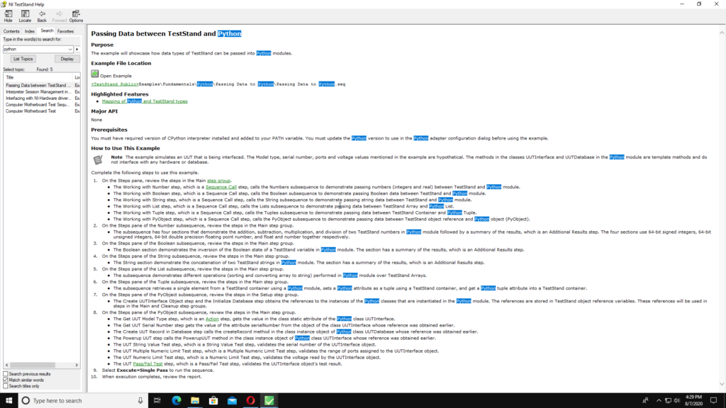 how to execute a system command with call executable in teststand